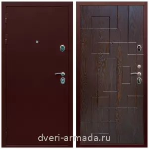Входные двери Экстра, Дверь входная Армада Люкс ТАнтик медь / МДФ 16 мм ФЛ-57 Дуб шоколад