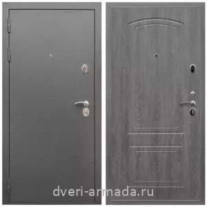 Темные входные двери, Дверь входная Армада Оптима Антик серебро / МДФ 6 мм ФЛ-138 Дуб Филадельфия графит