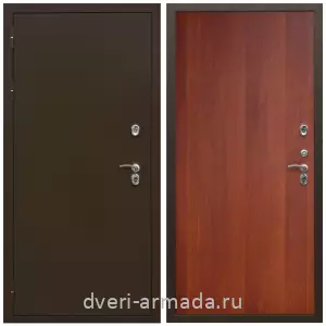 Тамбурные двери, Дверь входная железная утепленная  Армада Термо Молоток коричневый/ МДФ 6 мм ПЭ Итальянский орех для дачи с замками