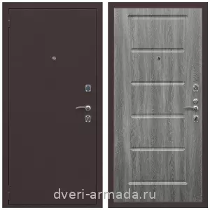 Входные двери Эконом, Дверь входная Армада Комфорт Антик медь / МДФ 16 мм ФЛ-39 Дуб Филадельфия графит