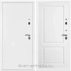 Светлые входные двери, Дверь входная Армада Оптима Белая шагрень / МДФ 16 мм ФЛ-117 Белый матовый