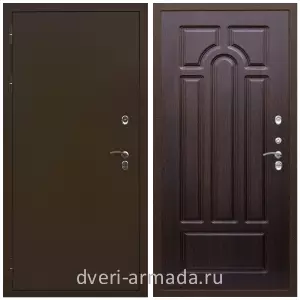 Двери в деревянный дом, Дверь входная железная наружная в частный дом Армада Термо Молоток коричневый/ МДФ 6 мм ФЛ-58 Венге с терморазрывом