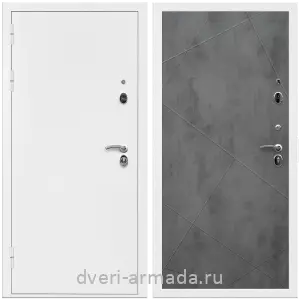 Правые входные двери, Дверь входная Армада Оптима Белая шагрень / МДФ 10 мм ФЛ-291 Бетон темный