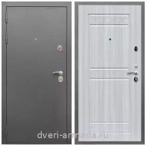 Двери со склада, Дверь входная Армада Оптима Антик серебро / МДФ 10 мм ФЛ-242 Сандал белый