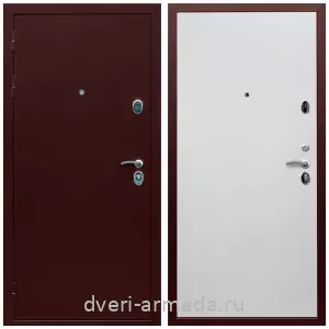 Входные двери Премиум, Дверь входная утепленная Армада Люкс Антик медь / МДФ 10 мм Гладкая белый матовый
