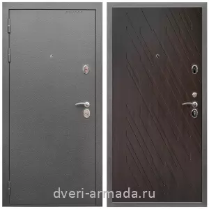 Темные входные двери, Дверь входная Армада Оптима Антик серебро /МДФ 16 мм  ФЛ-86 Венге структурный