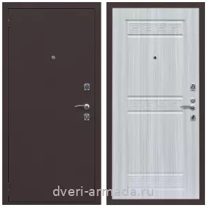 Входные металлические двери в Московской области, Дверь входная Армада Комфорт Антик медь / ФЛ-242 Сандал белый
