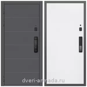 Входные двери 2050 мм, Дверь входная Армада Роуд МДФ 10 мм Kaadas K9 / МДФ 10 мм Гладкая Белый матовый