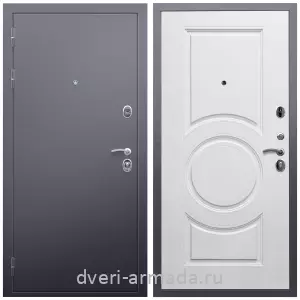 Входные двери 880 мм, Дверь входная Армада Люкс Антик серебро / МДФ 16 мм МС-100 Белый матовый