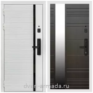 Входные двери 2050 мм, Умная входная смарт-дверь Армада Каскад WHITE МДФ 10 мм Kaadas S500 / МДФ 16 мм ФЛЗ-Сити Венге
