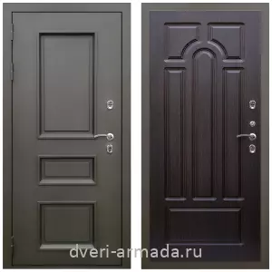Толстые входные двери, Дверь входная уличная в дом Армада Фаренгейт / МДФ 6 мм ФЛ-58 Венге для загородного дома