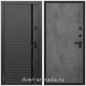 Взломостойкие входные двери 1.2, Дверь входная Армада Каскад BLACK МДФ 10 мм / МДФ 10 мм ФЛ-291 Бетон темный