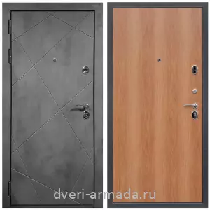 Двери МДФ для квартиры, Дверь входная Армада Лофт МДФ 16 мм ФЛ-291 Бетон тёмный / МДФ 6 мм ПЭ Миланский орех