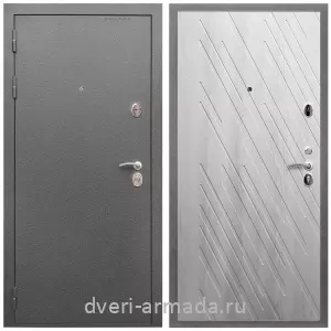 C порошковой окраской, Дверь входная Армада Оптима Антик серебро / МДФ 16 мм ФЛ-86 Ясень Ривьера Айс