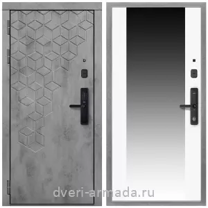 Входные двери Йошкар-Ола, Дверь входная Армада Квадро МДФ 16 мм Kaadas S500 / МДФ 16 мм СБ-16 Белый матовый
