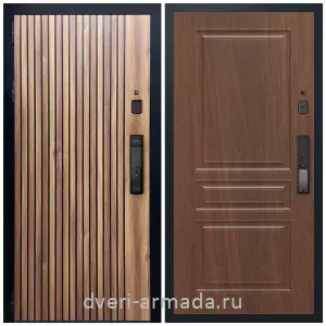 МДФ, Умная входная смарт-дверь Армада Вектор МДФ 10 мм Kaadas K9 / МДФ 16 мм ФЛ-243 Мореная береза