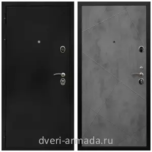 Входные двери толщиной 1.5 мм, Дверь входная Армада Престиж Черная шагрень / МДФ 10 мм ФЛ-291 Бетон темный