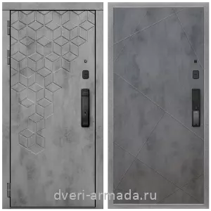 Входные двери Йошкар-Ола, Дверь входная Армада Квадро МДФ 16 мм Kaadas K9 / МДФ 10 мм ФЛ-291 Бетон темный