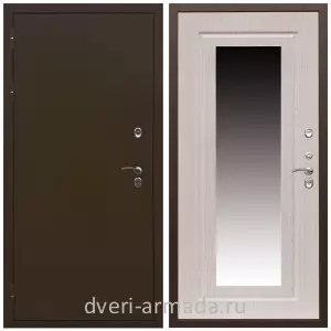 Входные двери со вставками, Дверь входная уличная в дом Армада Термо Молоток коричневый/ МДФ 16 мм ФЛЗ-120 Дуб белёный