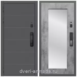 Входные двери с зеркалом МДФ, Дверь входная Армада Роуд МДФ 10 мм Kaadas K9 / МДФ 16 мм ФЛЗ-Пастораль, Бетон темный