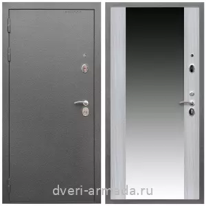 Темные входные двери, Дверь входная Армада Оптима Антик серебро / МДФ 16 мм СБ-16 Сандал белый