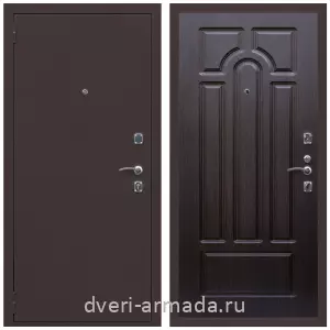 Недорогие уличные двери, Дверь входная Армада Комфорт Антик медь / ФЛ-58 Венге