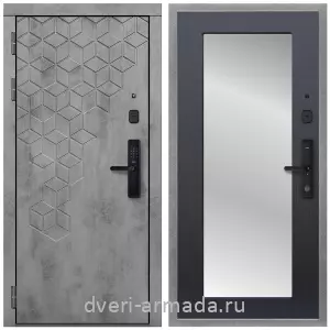 Белые двери с зеркалом, Дверь входная Армада Квадро МДФ 16 мм Kaadas S500 /  МДФ 16 мм ФЛЗ-пастораль, Венге