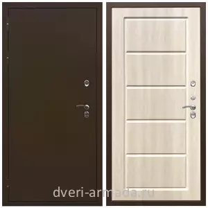 Уличные двери для коттеджа, Дверь входная в деревянный дом Армада Термо Молоток коричневый/ ФЛ-39 Венге светлый недорогая с терморазрывом
