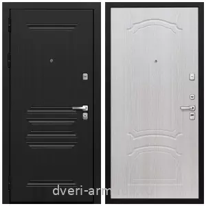 Входные двери МДФ с двух сторон, Дверь входная Армада Экстра МДФ 10 мм ФЛ-243 Черная шагрень / МДФ 6 мм ФЛ-140 Дуб беленый с повышенной шумоизоляцией