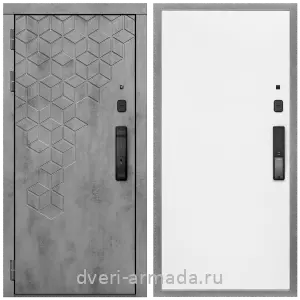 Входные двери Йошкар-Ола, Дверь входная Армада Квадро МДФ 16 мм Kaadas K9 / МДФ 10 мм Гладкая белый матовый