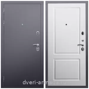 Правые входные двери, Дверь входная Армада Люкс Антик серебро / МДФ 16 мм ФЛ-117 Белый матовый