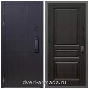 Темные входные двери, Умная входная смарт-дверь Армада Оникс МДФ 10 мм Kaadas K9 / МДФ 16 мм ФЛ-243 Венге