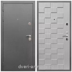 Темные входные двери, Дверь входная Армада Оптима Антик серебро / МДФ 16 мм ОЛ-39 Лиственница беж