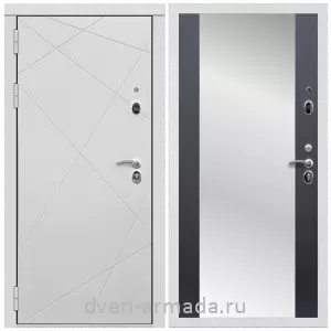 МДФ со стеклянными вставками, Дверь входная Армада Тесла МДФ 16 мм / МДФ 16 мм СБ-16 Венге