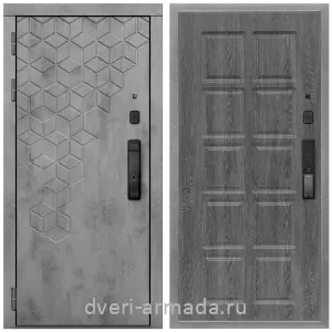 Входные двери Йошкар-Ола, Дверь входная Армада Квадро МДФ 16 мм Kaadas K9 / МДФ 10 мм ФЛ-38 Дуб Филадельфия графит