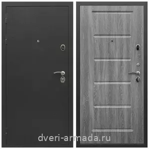 Черные входные двери, Металлическая дверь входная Армада Престиж Черный шелк / МДФ 16 мм ФЛ-39 Дуб Филадельфия графит