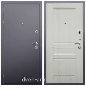 Входные двери Йошкар-Ола, Недорогая дверь входная в квартиру Армада Люкс Антик серебро / ФЛ-243 Лиственница беж с зеркалом широкая