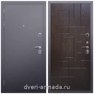 Входные двери Люкс, Дверь входная Армада Люкс Антик серебро / МДФ 16 мм ФЛ-57 Дуб шоколад