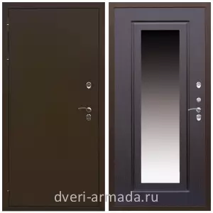 Коричневые входные двери, Металлическая коричневая дверь входная уличная в дом Армада Термо Молоток коричневый/ МДФ 16 мм ФЛЗ-120 Венге