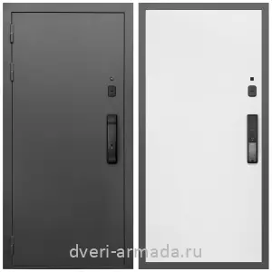 Входные двери 2050 мм, Умная входная смарт-дверь Армада Гарант Kaadas K9/ МДФ 10 мм Гладкая Белый матовый