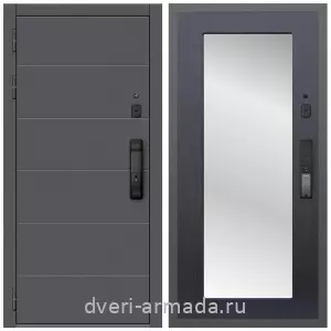Белые двери с зеркалом, Дверь входная Армада Роуд МДФ 10 мм Kaadas K9 / МДФ 16 мм ФЛЗ-Пастораль, Венге