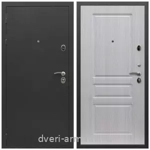 Черные входные двери, Металлическая дверь входная Армада Престиж Черный шелк / МДФ 16 мм ФЛ-243 Дуб беленый
