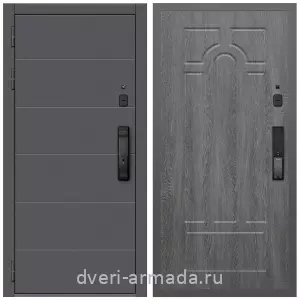 Входные двери Йошкар-Ола, Дверь входная Армада Роуд МДФ 10 мм Kaadas K9 / МДФ 6 мм ФЛ-58 Дуб Филадельфия графит