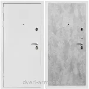 Входные двери толщиной 1.5 мм, Дверь входная Армада Престиж Белая шагрень / ПЭ Цемент светлый