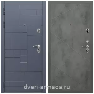 Двери МДФ для квартиры, Дверь входная Армада Аккорд МДФ 10 мм / МДФ 10 мм ФЛ-291 Бетон темный