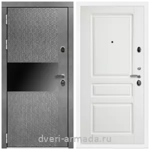 Входные двери МДФ с двух сторон, Дверь входная Армада Престиж Белая шагрень МДФ 16 мм Штукатурка графит / ФЛ-243 Белый матовый