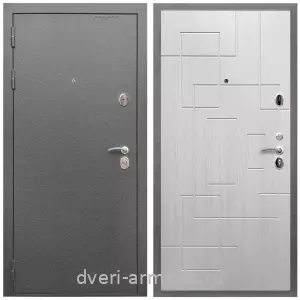 Офисные, Дверь входная Армада Оптима Антик серебро / МДФ 16 мм ФЛ-57 Белый жемчуг