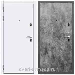 Двери МДФ для квартиры, Дверь входная Армада Кварц МДФ 10 мм / МДФ 6 мм ПЭ Цемент темный