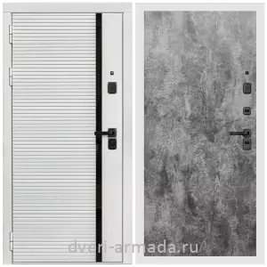 Двери МДФ для квартиры, Дверь входная Армада Каскад WHITE МДФ 10 мм / МДФ 6 мм ПЭ Цемент темный