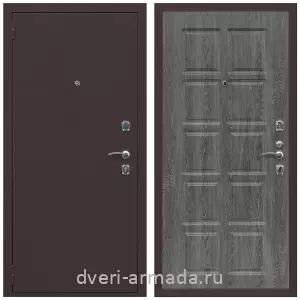 МДФ без фрезеровки, Дверь входная Армада Комфорт Антик медь / ФЛ-38 Дуб Филадельфия графит